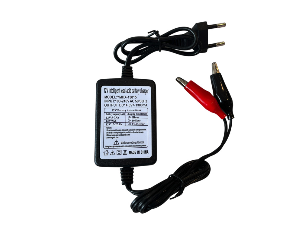 12 Volt 1300Ma Oplader Met Klemmen Voor Loodaccu's. 12 Volt 1300Ma Oplader Met Klemmen Voor Loodaccu's.