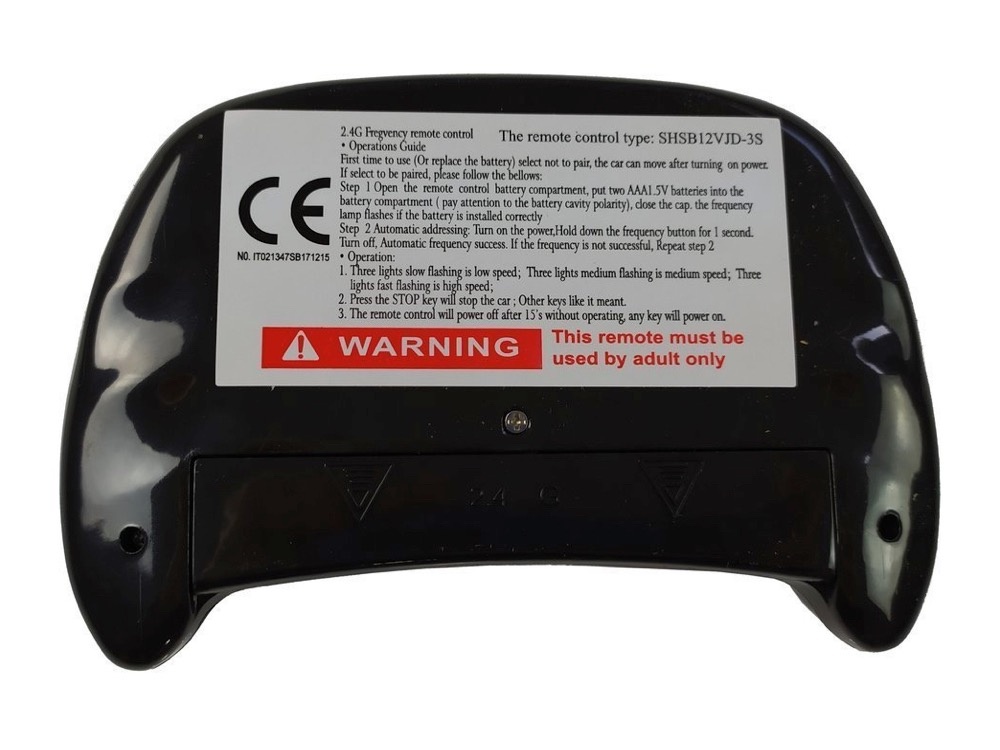 2.4 Ghz Afstandsbediening T.b.v. Elektrische Kinderauto's (Jr1839Fcc)