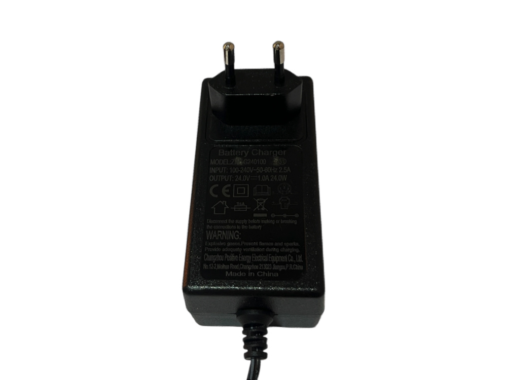 24 Volt 1000Ma Oplader Met Een Ronde Plug