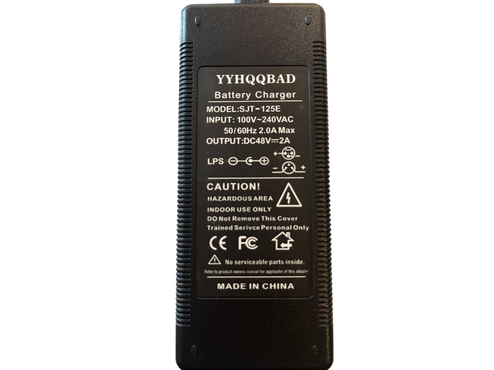 48 Volt 2Ah Oplader, Gx16 3-Gats + Ronde Aansluiting Voor Loodaccu's