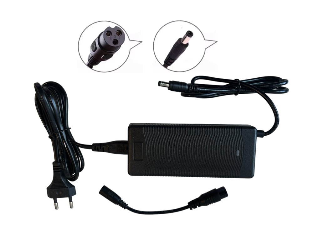48 Volt 2Ah Oplader, Gx16 3-Gats + Ronde Aansluiting Voor Loodaccu's