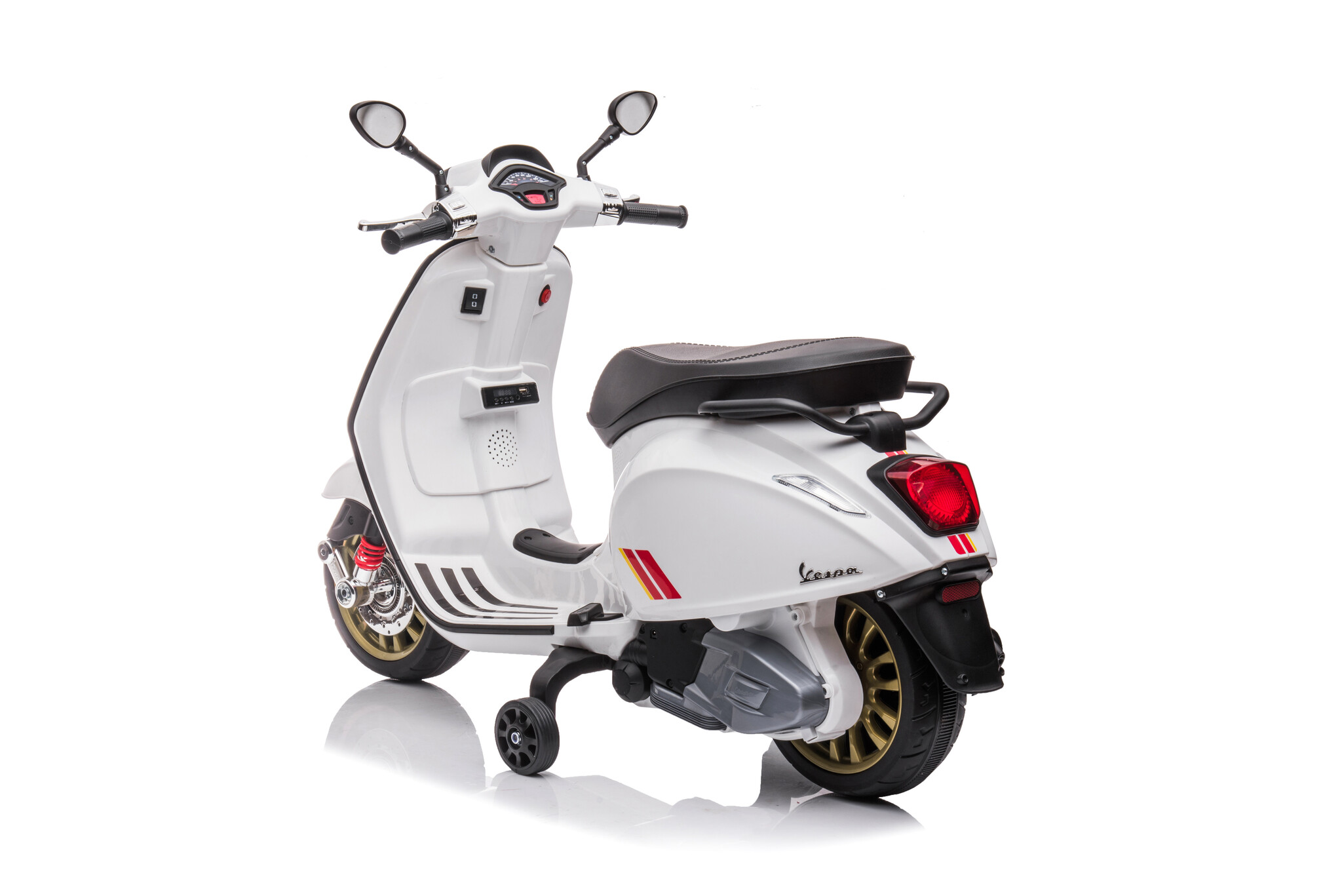 Vespa Sprint, 12 Volt Elektrische Scooter Met Muziek En Meer!