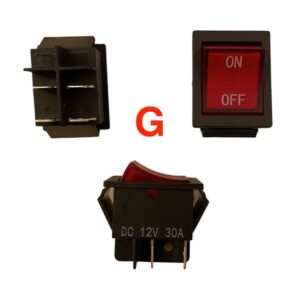 Schakelaars En Aan/Uit Knopjes Voor Elektrische Kinderauto's, Motors En Quads - (G) ON - OFF Blok