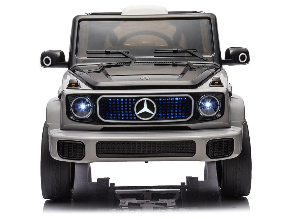 Mercedes Benz Eqg, 12 Volt Elektrische Kinderauto Met Rubberen Banden, Leder Zitje En Meer!