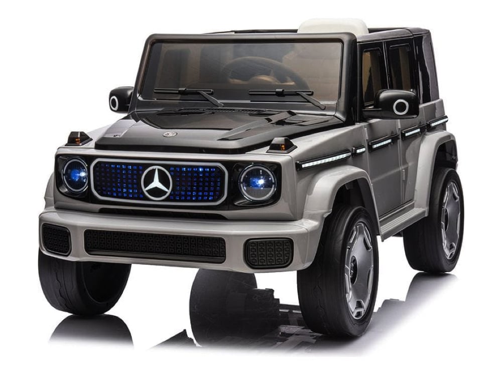 Mercedes Benz Eqg, 12 Volt Elektrische Kinderauto Met Rubberen Banden, Leder Zitje En Meer!