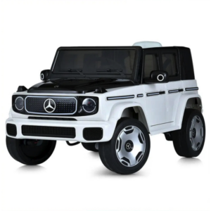 Mercedes Benz Eqg, 12 Volt Elektrische Kinderauto Met Rubberen Banden, Leder Zitje En Meer!