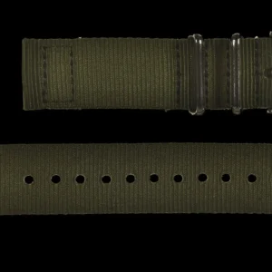 2 Piece 18mm Olive NATO Militair Horloge Strap in Ballistic Nylon – Groen