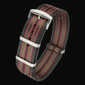 Superior 20mm Black, Red and Olive Green NATO Militair Horlo