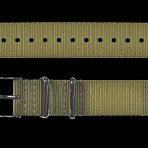 2 Piece 20mm Khaki NATO Militair Horloge Strap in Ballistic Nylon