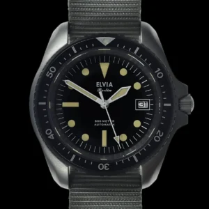 ELVIA Automatisch militaire duikhorloge Horloge with saffierglas and – NATO strap