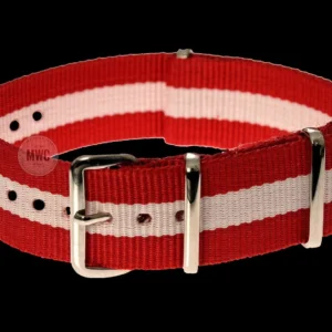 20mm "Red and White" NATO Militair Horloge Strap