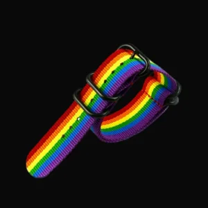 24mm LGBT Rainbow Zulu NATO Militair Horloge Strap in Ballistic Nylon