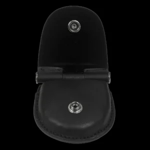 Superior Quality Black Calf Leather Pocket Horloge Case