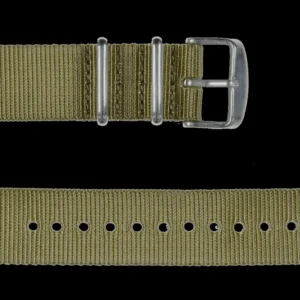 2 Piece 22mm Khaki NATO Militair Horloge Strap in Ballistic Nylon