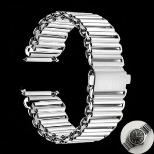 20mm Retro 1940/50s "Bonklip" Style Stainless Steel Bracelet