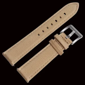18mm Khaki Sailcloth CORDURA® Horlogestrap – Authentiek Mili