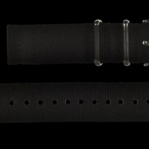 2 Piece 18mm Black NATO Militair Horloge Strap in Ballistic Nylon – Zwart