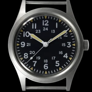 GG-W-113 U.S 1960s Pattern Handwound Militair Horloge with plexiglas – NATO strap