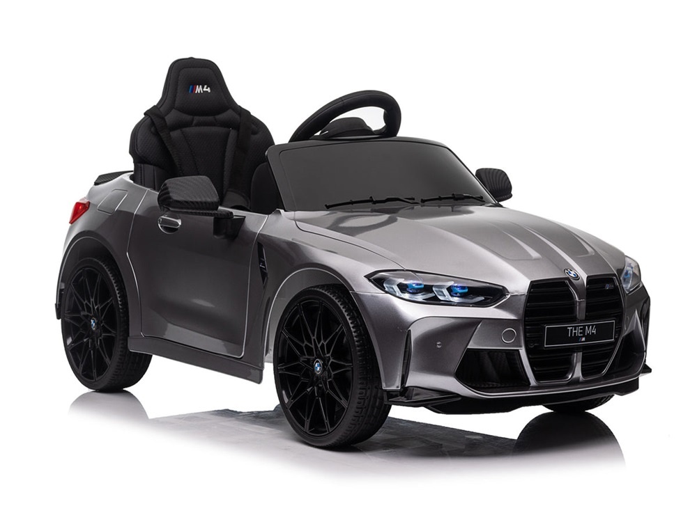 Bmw M4, 12 Volt Elektrische Kinderauto, Leder Zitje, Rubberen Banden, Kinder Accu Auto!