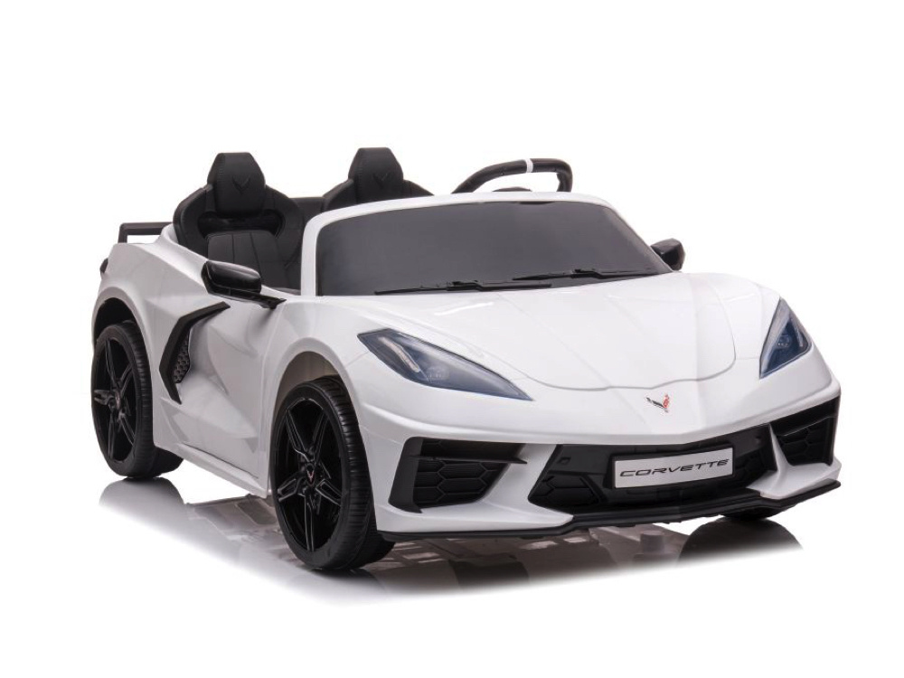 Corvette Stingray, 2-Persoons Elektrische Kinder Voertuig, 12 Volt Met Rubberen Banden, Leder Zitje En Meer!
