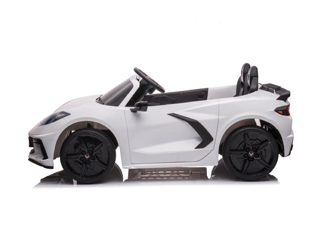 Corvette Stingray, 2-Persoons Elektrische Kinder Voertuig, 12 Volt Met Rubberen Banden, Leder Zitje En Meer!