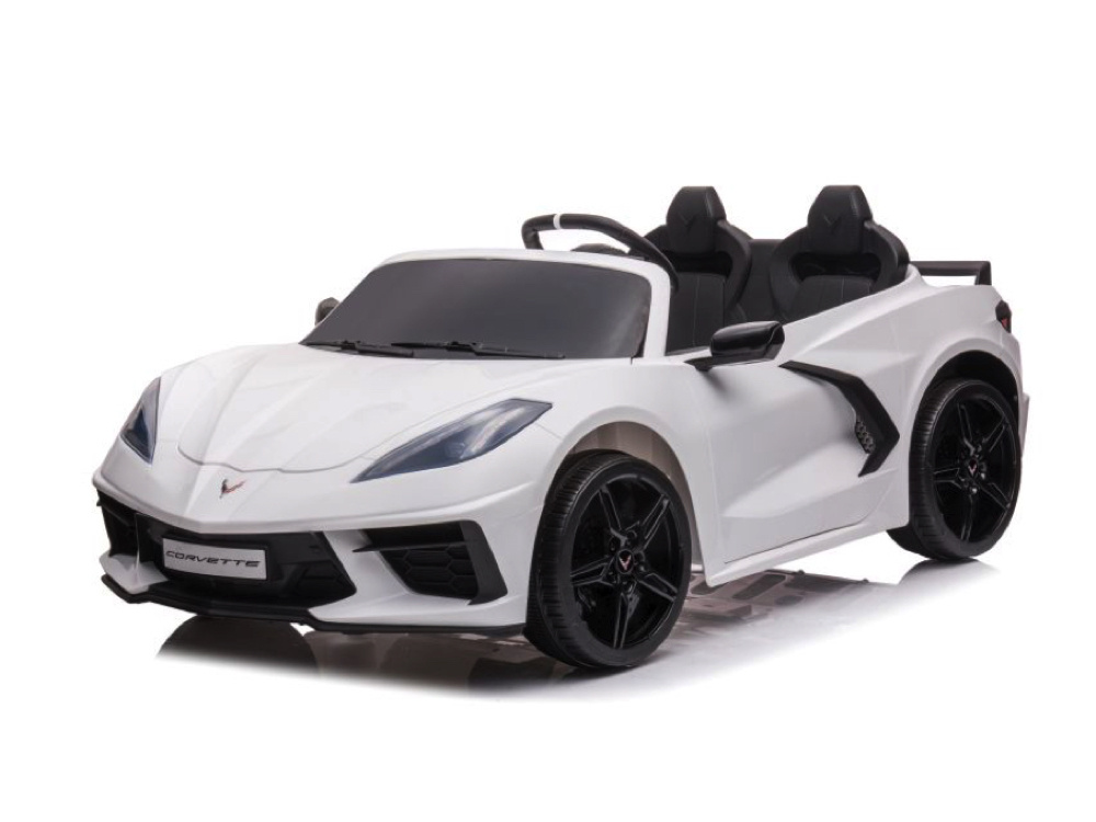 Corvette Stingray, 2-Persoons Elektrische Kinder Voertuig, 12 Volt Met Rubberen Banden, Leder Zitje En Meer!