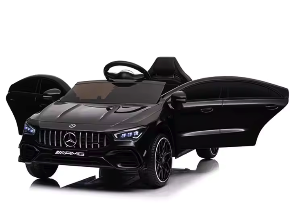 Mercedes Cla 45 S Amg Elektrische Kinderauto 12 Volt Elektrische Kinderauto Met Rubberen Banden, Leder Zitje En Meer!