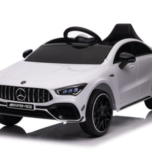 Mercedes Cla 45 S Amg Elektrische Kinderauto 12 Volt Elektrische Kinderauto Met Rubberen Banden, Leder Zitje En Meer!